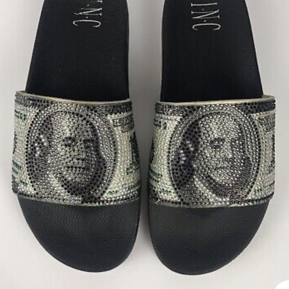 HUNDRED DOLLAR BILL BLING SLIDES